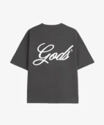 Fakegods Love Script Boxy Tee Dark Gray