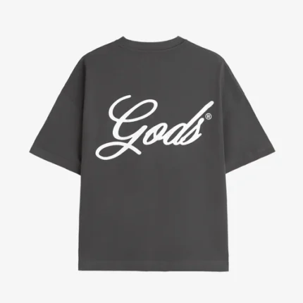 Fakegods Love Script Boxy Tee Dark Gray