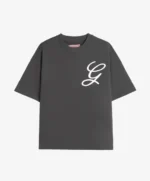 Fakegods Love Script Boxy Tee Dark Gray g