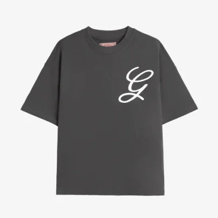 Fakegods Love Script Boxy Tee Dark Gray g