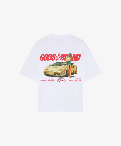 Fakegods Sportscar Tee White Fakegods Sportscar Tee White
