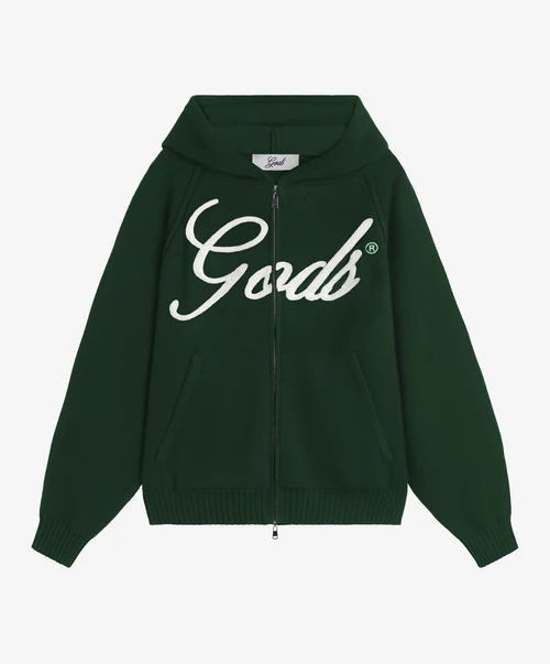 Gods Knitted Zipper Green Gods Knitted Zipper Green