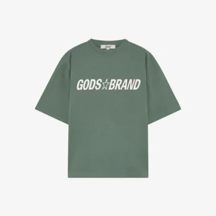 Gods Star Boxy Tee Green