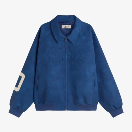 Vegan Leather Jacket Blue