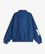 Vegan Leather Jacket Blue F