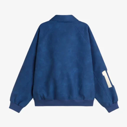 Vegan Leather Jacket Blue F